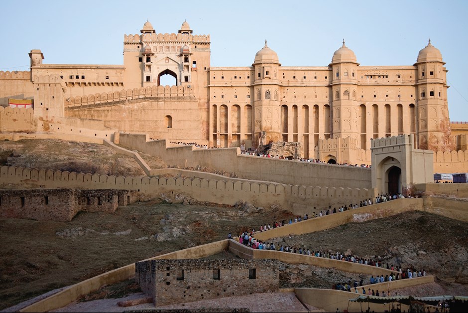 The majestic Amber Fort was built on its hilltop perch in 1592